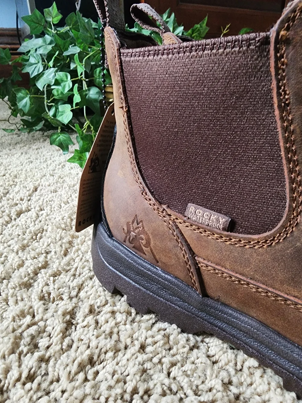 Rocky Brown Leather Chukka Work Boots